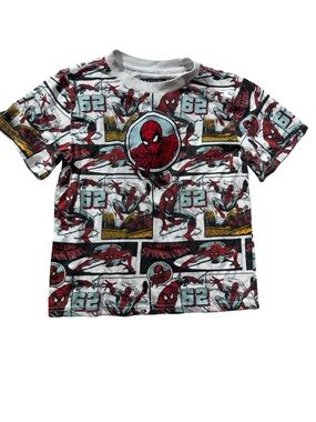 Marvel Spider-Man Kids Pajama Top - Red, Black &‎ White Comic Print
